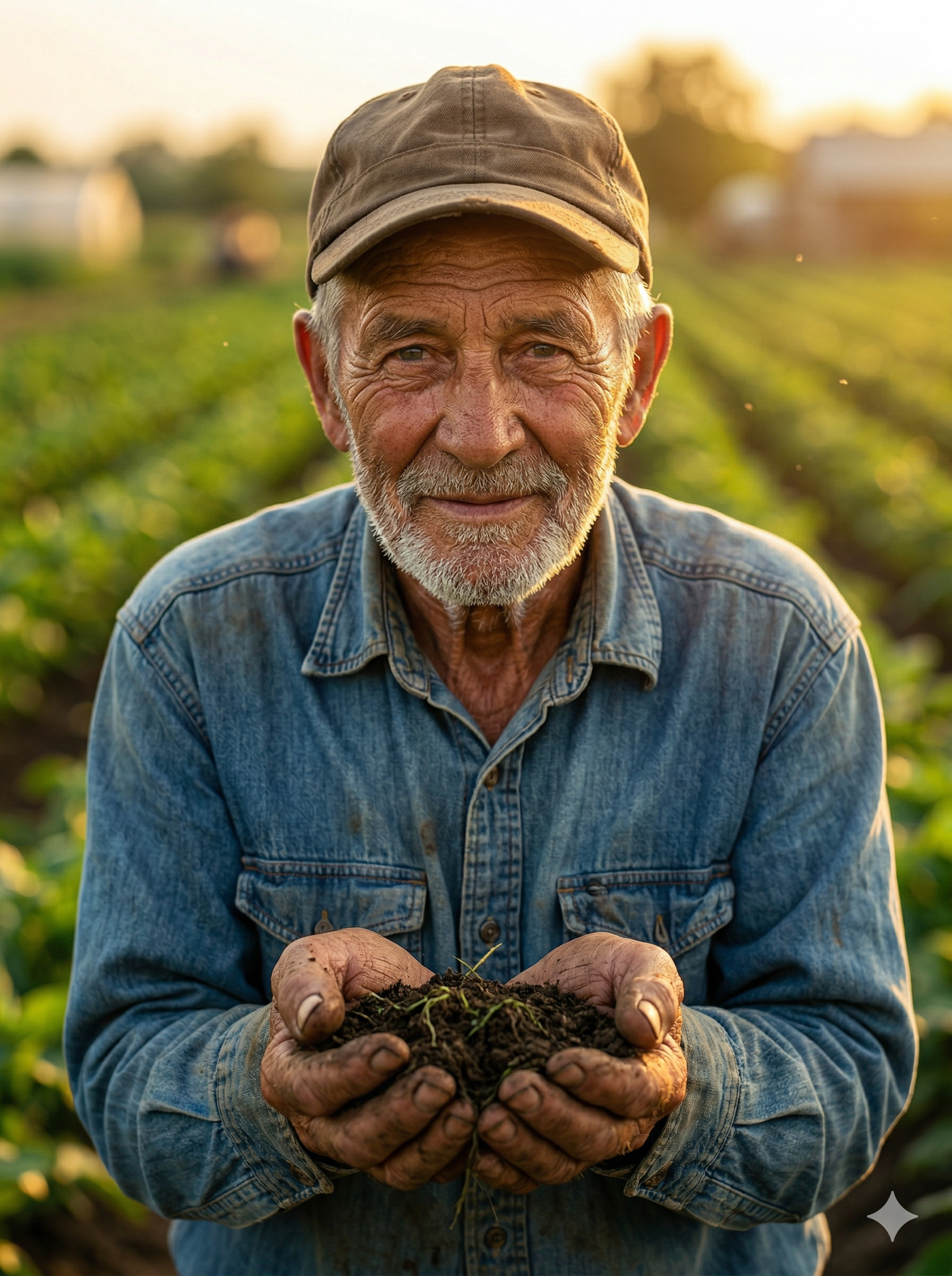 Farmer in agricultural field
